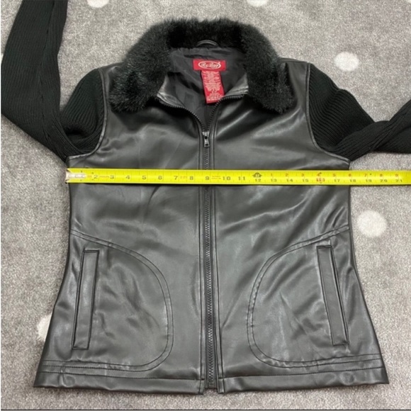 BeBop vintage faux fur collar black jacket - Picture 9 of 13